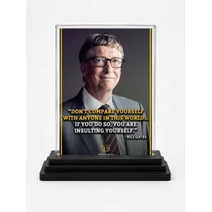 Bill Gates Acrylic Car Dashboard Showpiece | Double-Sided Bill Gates Photo Stand | 3 X 4 Inch Photo | Transparent Acrylic Frame With Black Base | Car Dashboard, Office & Table Decor (F71453) Bill Gates Acrylic Car Dashboard Showpiece | Double-Sided Bill Gates Photo Stand | 3 X 4 Inch Photo | Transparent Acrylic Frame With Black Base | Car Dashboard, Office & Table Decor (F71453)