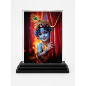 Lord Shree Krishna Acrylic Car Dashboard Showpiece | Double-Sided Lord Shree Krishna Photo Stand | 3 X 4 Inch Photo | Transparent Acrylic Frame With Black Base | Car Dashboard, Office & Table Decor (F71456) Lord Shree Krishna Acrylic Car Dashboard Showpiece | Double-Sided Lord Shree Krishna Photo Stand | 3 X 4 Inch Photo | Transparent Acrylic Frame With Black Base | Car Dashboard, Office & Table Decor (F71456)