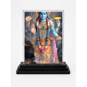 Vishnu Acrylic Car Dashboard Showpiece | Double-Sided Vishnu Photo Stand | 3 X 4 Inch Photo | Transparent Acrylic Frame With Black Base | Car Dashboard, Office & Table Decor (F71458) Vishnu Acrylic Car Dashboard Showpiece | Double-Sided Vishnu Photo Stand | 3 X 4 Inch Photo | Transparent Acrylic Frame With Black Base | Car Dashboard, Office & Table Decor (F71458)