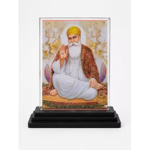 Guru Nanak Acrylic Car Dashboard Showpiece | Double-Sided Guru Nanak Photo Stand | 3 X 4 Inch Photo | Transparent Acrylic Frame With Black Base | Car Dashboard, Office & Table Decor (F71460) Guru Nanak Acrylic Car Dashboard Showpiece | Double-Sided Guru Nanak Photo Stand | 3 X 4 Inch Photo | Transparent Acrylic Frame With Black Base | Car Dashboard, Office & Table Decor (F71460)