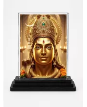 Lord Shiva Acrylic Car Dashboard Showpiece | Double-Sided Lord Shiva Photo Stand | 3 X 4 Inch Photo | Transparent Acrylic Frame With Black Base | Car Dashboard, Office & Table Decor (F71461)