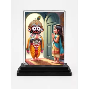 Lord Jagannath Acrylic Car Dashboard Showpiece | Double-Sided Lord Jagannath Photo Stand | 3 X 4 Inch Photo | Transparent Acrylic Frame With Black Base | Car Dashboard, Office & Table Decor (F71477) Lord Jagannath Acrylic Car Dashboard Showpiece | Double-Sided Lord Jagannath Photo Stand | 3 X 4 Inch Photo | Transparent Acrylic Frame With Black Base | Car Dashboard, Office & Table Decor (F71477)