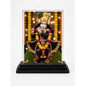 Lord Shree Krishna Acrylic Car Dashboard Showpiece | Double-Sided Lord Shree Krishna Photo Stand | 3 X 4 Inch Photo | Transparent Acrylic Frame With Black Base | Car Dashboard, Office & Table Decor (F71485) Lord Shree Krishna Acrylic Car Dashboard Showpiece | Double-Sided Lord Shree Krishna Photo Stand | 3 X 4 Inch Photo | Transparent Acrylic Frame With Black Base | Car Dashboard, Office & Table Decor (F71485)