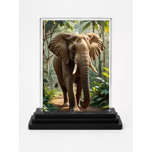 Elephant Acrylic Car Dashboard Showpiece | Double-Sided Elephant Photo Stand | 3 X 4 Inch Photo | Transparent Acrylic Frame With Black Base | Car Dashboard, Office & Table Decor (F71493) Elephant Acrylic Car Dashboard Showpiece | Double-Sided Elephant Photo Stand | 3 X 4 Inch Photo | Transparent Acrylic Frame With Black Base | Car Dashboard, Office & Table Decor (F71493)