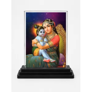Yashoda And Shree Krishna Acrylic Car Dashboard Showpiece | Double-Sided Yashoda And Shree Krishna Photo Stand | 3 X 4 Inch Photo | Transparent Acrylic Frame With Black Base | Car Dashboard, Office & Table Decor (F71498) Yashoda And Shree Krishna Acrylic Car Dashboard Showpiece | Double-Sided Yashoda And Shree Krishna Photo Stand | 3 X 4 Inch Photo | Transparent Acrylic Frame With Black Base | Car Dashboard, Office & Table Decor (F71498)