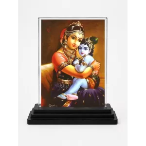 Yashoda And Shree Krishna Acrylic Car Dashboard Showpiece | Double-Sided Yashoda And Shree Krishna Photo Stand | 3 X 4 Inch Photo | Transparent Acrylic Frame With Black Base | Car Dashboard, Office & Table Decor (F71500) Yashoda And Shree Krishna Acrylic Car Dashboard Showpiece | Double-Sided Yashoda And Shree Krishna Photo Stand | 3 X 4 Inch Photo | Transparent Acrylic Frame With Black Base | Car Dashboard, Office & Table Decor (F71500)