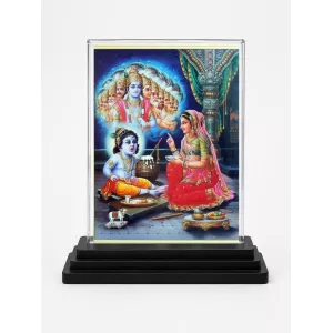 Shree Krishna Acrylic Car Dashboard Showpiece | Double-Sided Shree Krishna Photo Stand | 3 X 4 Inch Photo | Transparent Acrylic Frame With Black Base | Car Dashboard, Office & Table Decor (F71501) Shree Krishna Acrylic Car Dashboard Showpiece | Double-Sided Shree Krishna Photo Stand | 3 X 4 Inch Photo | Transparent Acrylic Frame With Black Base | Car Dashboard, Office & Table Decor (F71501)