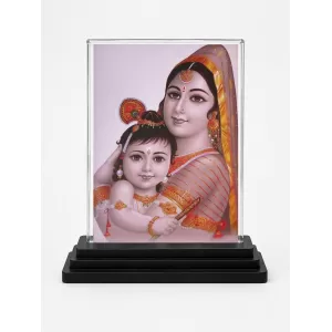Yashoda And Shree Krishna Acrylic Car Dashboard Showpiece | Double-Sided Yashoda And Shree Krishna Photo Stand | 3 X 4 Inch Photo | Transparent Acrylic Frame With Black Base | Car Dashboard, Office & Table Decor (F71502) Yashoda And Shree Krishna Acrylic Car Dashboard Showpiece | Double-Sided Yashoda And Shree Krishna Photo Stand | 3 X 4 Inch Photo | Transparent Acrylic Frame With Black Base | Car Dashboard, Office & Table Decor (F71502)