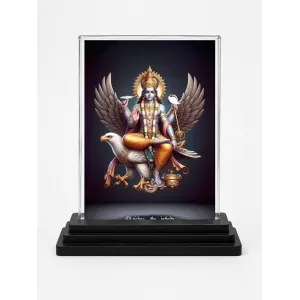 Lord Vishnu Acrylic Car Dashboard Showpiece | Double-Sided Lord Vishnu Photo Stand | 3 X 4 Inch Photo | Transparent Acrylic Frame With Black Base | Car Dashboard, Office & Table Decor (F71505) Lord Vishnu Acrylic Car Dashboard Showpiece | Double-Sided Lord Vishnu Photo Stand | 3 X 4 Inch Photo | Transparent Acrylic Frame With Black Base | Car Dashboard, Office & Table Decor (F71505)