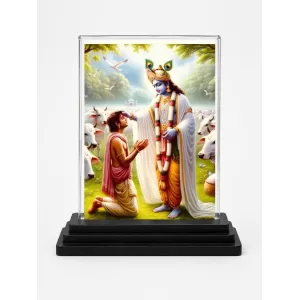 Shree Krishna Acrylic Car Dashboard Showpiece | Double-Sided Shree Krishna Photo Stand | 3 X 4 Inch Photo | Transparent Acrylic Frame With Black Base | Car Dashboard, Office & Table Decor (F71510) Shree Krishna Acrylic Car Dashboard Showpiece | Double-Sided Shree Krishna Photo Stand | 3 X 4 Inch Photo | Transparent Acrylic Frame With Black Base | Car Dashboard, Office & Table Decor (F71510)