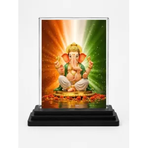 Lord Ganesha Acrylic Car Dashboard Showpiece | Double-Sided Lord Ganesha Photo Stand | 3 X 4 Inch Photo | Transparent Acrylic Frame With Black Base | Car Dashboard, Office & Table Decor (F71519) Lord Ganesha Acrylic Car Dashboard Showpiece | Double-Sided Lord Ganesha Photo Stand | 3 X 4 Inch Photo | Transparent Acrylic Frame With Black Base | Car Dashboard, Office & Table Decor (F71519)