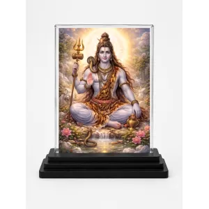 Lord Shiva Acrylic Car Dashboard Showpiece | Double-Sided Lord Shiva Photo Stand | 3 X 4 Inch Photo | Transparent Acrylic Frame With Black Base | Car Dashboard, Office & Table Decor (F71523) Lord Shiva Acrylic Car Dashboard Showpiece | Double-Sided Lord Shiva Photo Stand | 3 X 4 Inch Photo | Transparent Acrylic Frame With Black Base | Car Dashboard, Office & Table Decor (F71523)