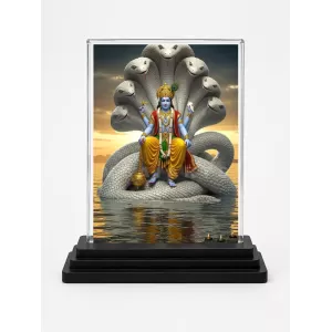 Lord Vishnu Acrylic Car Dashboard Showpiece | Double-Sided Lord Vishnu Photo Stand | 3 X 4 Inch Photo | Transparent Acrylic Frame With Black Base | Car Dashboard, Office & Table Decor (F71525) Lord Vishnu Acrylic Car Dashboard Showpiece | Double-Sided Lord Vishnu Photo Stand | 3 X 4 Inch Photo | Transparent Acrylic Frame With Black Base | Car Dashboard, Office & Table Decor (F71525)