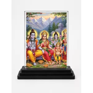 Lord Shiva Family Acrylic Car Dashboard Showpiece | Double-Sided Lord Shiva Family Photo Stand | 3 X 4 Inch Photo | Transparent Acrylic Frame With Black Base | Car Dashboard, Office & Table Decor (F71527) Lord Shiva Family Acrylic Car Dashboard Showpiece | Double-Sided Lord Shiva Family Photo Stand | 3 X 4 Inch Photo | Transparent Acrylic Frame With Black Base | Car Dashboard, Office & Table Decor (F71527)