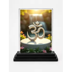 Om Acrylic Car Dashboard Showpiece | Double-Sided Om Photo Stand | 3 X 4 Inch Photo | Transparent Acrylic Frame With Black Base | Car Dashboard, Office & Table Decor (F71530) Om Acrylic Car Dashboard Showpiece | Double-Sided Om Photo Stand | 3 X 4 Inch Photo | Transparent Acrylic Frame With Black Base | Car Dashboard, Office & Table Decor (F71530)