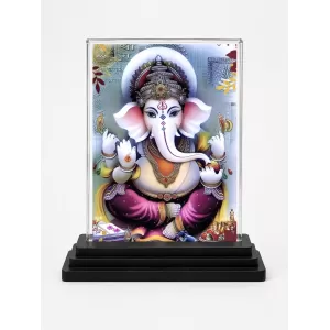 Ganesha Acrylic Car Dashboard Showpiece | Double-Sided Ganesha Photo Stand | 3 X 4 Inch Photo | Transparent Acrylic Frame With Black Base | Car Dashboard, Office & Table Decor (F71536) Ganesha Acrylic Car Dashboard Showpiece | Double-Sided Ganesha Photo Stand | 3 X 4 Inch Photo | Transparent Acrylic Frame With Black Base | Car Dashboard, Office & Table Decor (F71536)