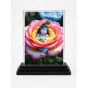 Shree Krishna Acrylic Car Dashboard Showpiece | Double-Sided Shree Krishna Photo Stand | 3 X 4 Inch Photo | Transparent Acrylic Frame With Black Base | Car Dashboard, Office & Table Decor (F71538) Shree Krishna Acrylic Car Dashboard Showpiece | Double-Sided Shree Krishna Photo Stand | 3 X 4 Inch Photo | Transparent Acrylic Frame With Black Base | Car Dashboard, Office & Table Decor (F71538)