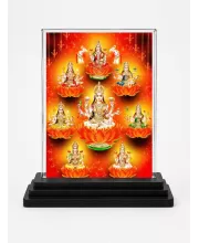 Lord Ganesha Acrylic Car Dashboard Showpiece | Double-Sided Lord Ganesha Photo Stand | 3 X 4 Inch Photo | Transparent Acrylic Frame With Black Base | Car Dashboard, Office & Table Decor (F71539)