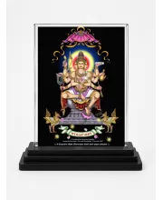 Lord Lord Brahma Acrylic Car Dashboard Showpiece | Double-Sided Lord Lord Brahma Photo Stand | 3 X 4 Inch Photo | Transparent Acrylic Frame With Black Base | Car Dashboard, Office & Table Decor (F71540)