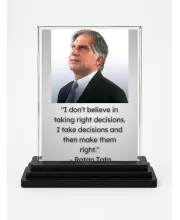 Shree Rayan Tata Acrylic Car Dashboard Showpiece | Double-Sided Shree Rayan Tata Photo Stand | 3 X 4 Inch Photo | Transparent Acrylic Frame With Black Base | Car Dashboard, Office & Table Decor (F71546)