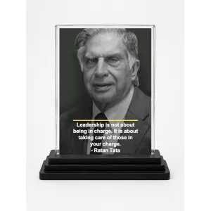 Shree Ratan Tata Acrylic Car Dashboard Showpiece | Double-Sided Shree Ratan Tata Photo Stand | 3 X 4 Inch Photo | Transparent Acrylic Frame With Black Base | Car Dashboard, Office & Table Decor (F71547) Shree Ratan Tata Acrylic Car Dashboard Showpiece | Double-Sided Shree Ratan Tata Photo Stand | 3 X 4 Inch Photo | Transparent Acrylic Frame With Black Base | Car Dashboard, Office & Table Decor (F71547)