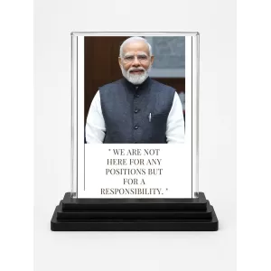 Narendra Modi Acrylic Car Dashboard Showpiece | Double-Sided Narendra Modi Photo Stand | 3 X 4 Inch Photo | Transparent Acrylic Frame With Black Base | Car Dashboard, Office & Table Decor (F71557) Narendra Modi Acrylic Car Dashboard Showpiece | Double-Sided Narendra Modi Photo Stand | 3 X 4 Inch Photo | Transparent Acrylic Frame With Black Base | Car Dashboard, Office & Table Decor (F71557)