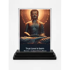 Gautama Buddha Acrylic Car Dashboard Showpiece | Double-Sided Gautama Buddha Photo Stand | 3 X 4 Inch Photo | Transparent Acrylic Frame With Black Base | Car Dashboard, Office & Table Decor (F71564) Gautama Buddha Acrylic Car Dashboard Showpiece | Double-Sided Gautama Buddha Photo Stand | 3 X 4 Inch Photo | Transparent Acrylic Frame With Black Base | Car Dashboard, Office & Table Decor (F71564)