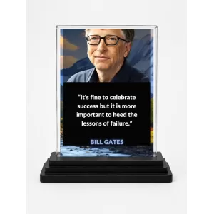 Bill Gates Acrylic Car Dashboard Showpiece | Double-Sided Bill Gates Photo Stand | 3 X 4 Inch Photo | Transparent Acrylic Frame With Black Base | Car Dashboard, Office & Table Decor (F71588) Bill Gates Acrylic Car Dashboard Showpiece | Double-Sided Bill Gates Photo Stand | 3 X 4 Inch Photo | Transparent Acrylic Frame With Black Base | Car Dashboard, Office & Table Decor (F71588)