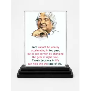 Abdul Kalam Acrylic Car Dashboard Showpiece | Double-Sided Abdul Kalam Photo Stand | 3 X 4 Inch Photo | Transparent Acrylic Frame With Black Base | Car Dashboard, Office & Table Decor (F71595) Abdul Kalam Acrylic Car Dashboard Showpiece | Double-Sided Abdul Kalam Photo Stand | 3 X 4 Inch Photo | Transparent Acrylic Frame With Black Base | Car Dashboard, Office & Table Decor (F71595)