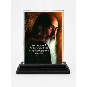 Osho Rajneesh Acrylic Car Dashboard Showpiece | Double-Sided Osho Rajneesh Photo Stand | 3 X 4 Inch Photo | Transparent Acrylic Frame With Black Base | Car Dashboard, Office & Table Decor (F71615) Osho Rajneesh Acrylic Car Dashboard Showpiece | Double-Sided Osho Rajneesh Photo Stand | 3 X 4 Inch Photo | Transparent Acrylic Frame With Black Base | Car Dashboard, Office & Table Decor (F71615)