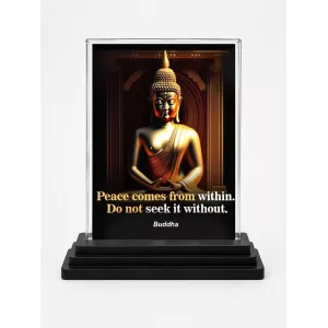 Gautama Buddha Acrylic Car Dashboard Showpiece | Double-Sided Gautama Buddha Photo Stand | 3 X 4 Inch Photo | Transparent Acrylic Frame With Black Base | Car Dashboard, Office & Table Decor (F71631) Gautama Buddha Acrylic Car Dashboard Showpiece | Double-Sided Gautama Buddha Photo Stand | 3 X 4 Inch Photo | Transparent Acrylic Frame With Black Base | Car Dashboard, Office & Table Decor (F71631)