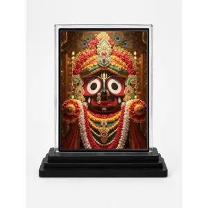 Lord Jagannatha Acrylic Car Dashboard Showpiece | Double-Sided Lord Jagannatha Photo Stand | 3 X 4 Inch Photo | Transparent Acrylic Frame With Black Base | Car Dashboard, Office & Table Decor (F71653) Lord Jagannatha Acrylic Car Dashboard Showpiece | Double-Sided Lord Jagannatha Photo Stand | 3 X 4 Inch Photo | Transparent Acrylic Frame With Black Base | Car Dashboard, Office & Table Decor (F71653)