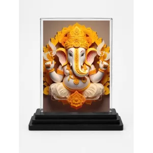 Lord Ganesh Acrylic Car Dashboard Showpiece | Double-Sided Lord Ganesh Photo Stand | 3 X 4 Inch Photo | Transparent Acrylic Frame With Black Base | Car Dashboard, Office & Table Decor (F71655) Lord Ganesh Acrylic Car Dashboard Showpiece | Double-Sided Lord Ganesh Photo Stand | 3 X 4 Inch Photo | Transparent Acrylic Frame With Black Base | Car Dashboard, Office & Table Decor (F71655)