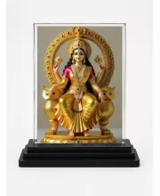 Lord Ganesha Acrylic Car Dashboard Showpiece | Double-Sided Lord Ganesha Photo Stand | 3 X 4 Inch Photo | Transparent Acrylic Frame With Black Base | Car Dashboard, Office & Table Decor (F71660)