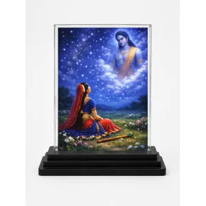 Shree Krishna Acrylic Car Dashboard Showpiece | Double-Sided Shree Krishna Photo Stand | 3 X 4 Inch Photo | Transparent Acrylic Frame With Black Base | Car Dashboard, Office & Table Decor (F71670) Shree Krishna Acrylic Car Dashboard Showpiece | Double-Sided Shree Krishna Photo Stand | 3 X 4 Inch Photo | Transparent Acrylic Frame With Black Base | Car Dashboard, Office & Table Decor (F71670)