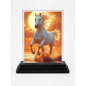 Running Horse Acrylic Car Dashboard Showpiece | Double-Sided Running Horse Photo Stand | 3 X 4 Inch Photo | Transparent Acrylic Frame With Black Base | Car Dashboard, Office & Table Decor (F71672) Running Horse Acrylic Car Dashboard Showpiece | Double-Sided Running Horse Photo Stand | 3 X 4 Inch Photo | Transparent Acrylic Frame With Black Base | Car Dashboard, Office & Table Decor (F71672)