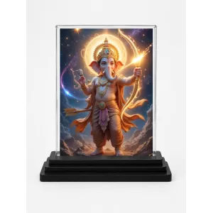 Ganesha Acrylic Car Dashboard Showpiece | Double-Sided Ganesha Photo Stand | 3 X 4 Inch Photo | Transparent Acrylic Frame With Black Base | Car Dashboard, Office & Table Decor (F71690) Ganesha Acrylic Car Dashboard Showpiece | Double-Sided Ganesha Photo Stand | 3 X 4 Inch Photo | Transparent Acrylic Frame With Black Base | Car Dashboard, Office & Table Decor (F71690)