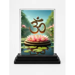 Om Acrylic Car Dashboard Showpiece | Double-Sided Om Photo Stand | 3 X 4 Inch Photo | Transparent Acrylic Frame With Black Base | Car Dashboard, Office & Table Decor (F71698) Om Acrylic Car Dashboard Showpiece | Double-Sided Om Photo Stand | 3 X 4 Inch Photo | Transparent Acrylic Frame With Black Base | Car Dashboard, Office & Table Decor (F71698)