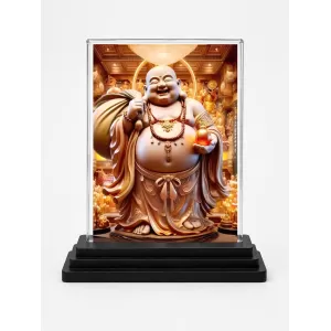 Budai Acrylic Car Dashboard Showpiece | Double-Sided Budai Photo Stand | 3 X 4 Inch Photo | Transparent Acrylic Frame With Black Base | Car Dashboard, Office & Table Decor (F71704) Budai Acrylic Car Dashboard Showpiece | Double-Sided Budai Photo Stand | 3 X 4 Inch Photo | Transparent Acrylic Frame With Black Base | Car Dashboard, Office & Table Decor (F71704)