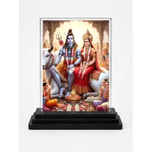 Lord Shiva Acrylic Car Dashboard Showpiece | Double-Sided Lord Shiva Photo Stand | 3 X 4 Inch Photo | Transparent Acrylic Frame With Black Base | Car Dashboard, Office & Table Decor (F71706) Lord Shiva Acrylic Car Dashboard Showpiece | Double-Sided Lord Shiva Photo Stand | 3 X 4 Inch Photo | Transparent Acrylic Frame With Black Base | Car Dashboard, Office & Table Decor (F71706)