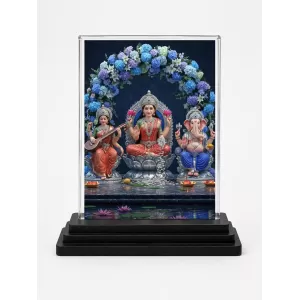 Lord Ganesha Acrylic Car Dashboard Showpiece | Double-Sided Lord Ganesha Photo Stand | 3 X 4 Inch Photo | Transparent Acrylic Frame With Black Base | Car Dashboard, Office & Table Decor (F71707) Lord Ganesha Acrylic Car Dashboard Showpiece | Double-Sided Lord Ganesha Photo Stand | 3 X 4 Inch Photo | Transparent Acrylic Frame With Black Base | Car Dashboard, Office & Table Decor (F71707)