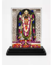 Goddess Kali Acrylic Car Dashboard Showpiece | Double-Sided Goddess Kali Photo Stand | 3 X 4 Inch Photo | Transparent Acrylic Frame With Black Base | Car Dashboard, Office & Table Decor (F71714)