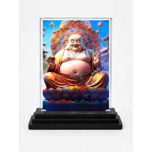 Budai Acrylic Car Dashboard Showpiece | Double-Sided Budai Photo Stand | 3 X 4 Inch Photo | Transparent Acrylic Frame With Black Base | Car Dashboard, Office & Table Decor (F71720) Budai Acrylic Car Dashboard Showpiece | Double-Sided Budai Photo Stand | 3 X 4 Inch Photo | Transparent Acrylic Frame With Black Base | Car Dashboard, Office & Table Decor (F71720)