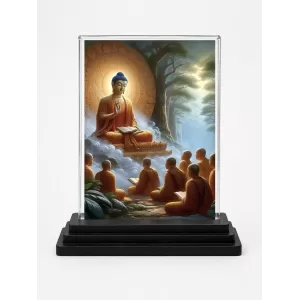 Buddha Acrylic Car Dashboard Showpiece | Double-Sided Buddha Photo Stand | 3 X 4 Inch Photo | Transparent Acrylic Frame With Black Base | Car Dashboard, Office & Table Decor (F71726) Buddha Acrylic Car Dashboard Showpiece | Double-Sided Buddha Photo Stand | 3 X 4 Inch Photo | Transparent Acrylic Frame With Black Base | Car Dashboard, Office & Table Decor (F71726)