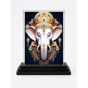 Ganesha Acrylic Car Dashboard Showpiece | Double-Sided Ganesha Photo Stand | 3 X 4 Inch Photo | Transparent Acrylic Frame With Black Base | Car Dashboard, Office & Table Decor (F71735) Ganesha Acrylic Car Dashboard Showpiece | Double-Sided Ganesha Photo Stand | 3 X 4 Inch Photo | Transparent Acrylic Frame With Black Base | Car Dashboard, Office & Table Decor (F71735)