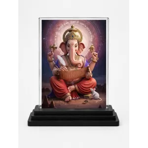 Ganesha Acrylic Car Dashboard Showpiece | Double-Sided Ganesha Photo Stand | 3 X 4 Inch Photo | Transparent Acrylic Frame With Black Base | Car Dashboard, Office & Table Decor (F71744) Ganesha Acrylic Car Dashboard Showpiece | Double-Sided Ganesha Photo Stand | 3 X 4 Inch Photo | Transparent Acrylic Frame With Black Base | Car Dashboard, Office & Table Decor (F71744)