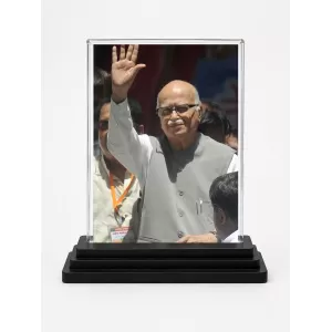 Shree Lalkrishna Advani Acrylic Car Dashboard Showpiece | Double-Sided Shree Lalkrishna Advani Photo Stand | 3 X 4 Inch Photo | Transparent Acrylic Frame With Black Base | Car Dashboard, Office & Table Decor (F71751) Shree Lalkrishna Advani Acrylic Car Dashboard Showpiece | Double-Sided Shree Lalkrishna Advani Photo Stand | 3 X 4 Inch Photo | Transparent Acrylic Frame With Black Base | Car Dashboard, Office & Table Decor (F71751)