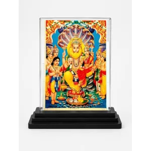 Narasimha Acrylic Car Dashboard Showpiece | Double-Sided Narasimha Photo Stand | 3 X 4 Inch Photo | Transparent Acrylic Frame With Black Base | Car Dashboard, Office & Table Decor (F71752) Narasimha Acrylic Car Dashboard Showpiece | Double-Sided Narasimha Photo Stand | 3 X 4 Inch Photo | Transparent Acrylic Frame With Black Base | Car Dashboard, Office & Table Decor (F71752)