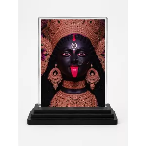 Kali Acrylic Car Dashboard Showpiece | Double-Sided Kali Photo Stand | 3 X 4 Inch Photo | Transparent Acrylic Frame With Black Base | Car Dashboard, Office & Table Decor (F71755) Kali Acrylic Car Dashboard Showpiece | Double-Sided Kali Photo Stand | 3 X 4 Inch Photo | Transparent Acrylic Frame With Black Base | Car Dashboard, Office & Table Decor (F71755)