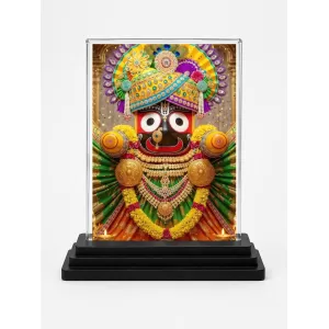 Jagannatha Acrylic Car Dashboard Showpiece | Double-Sided Jagannatha Photo Stand | 3 X 4 Inch Photo | Transparent Acrylic Frame With Black Base | Car Dashboard, Office & Table Decor (F71757) Jagannatha Acrylic Car Dashboard Showpiece | Double-Sided Jagannatha Photo Stand | 3 X 4 Inch Photo | Transparent Acrylic Frame With Black Base | Car Dashboard, Office & Table Decor (F71757)